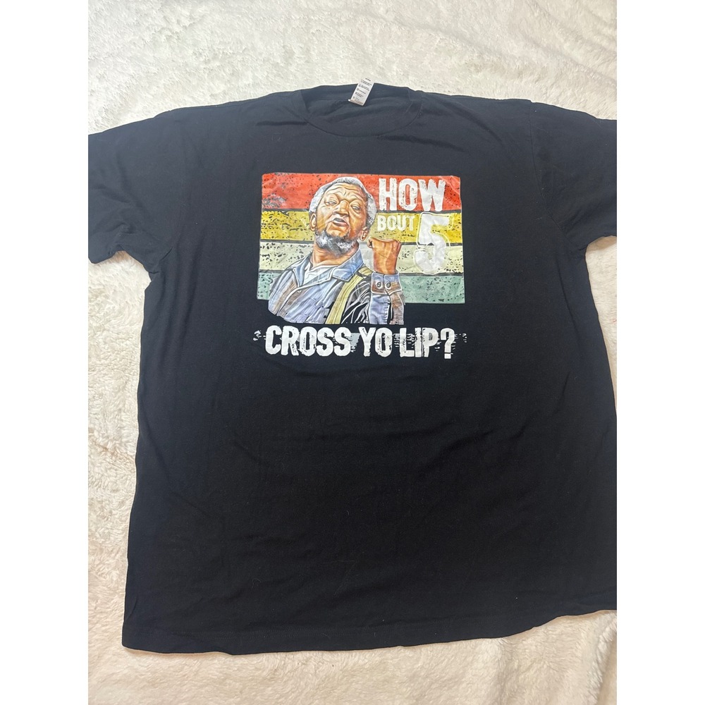 Smart Blanks T-Shirt Mens XL Black Excellent Fred Sanford How Bout 5 Graphic Tee